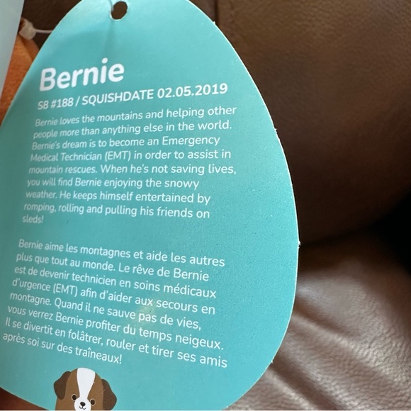 NWT Squishmallows Bernie the St. Bernard Dog - Picture 5 of 5